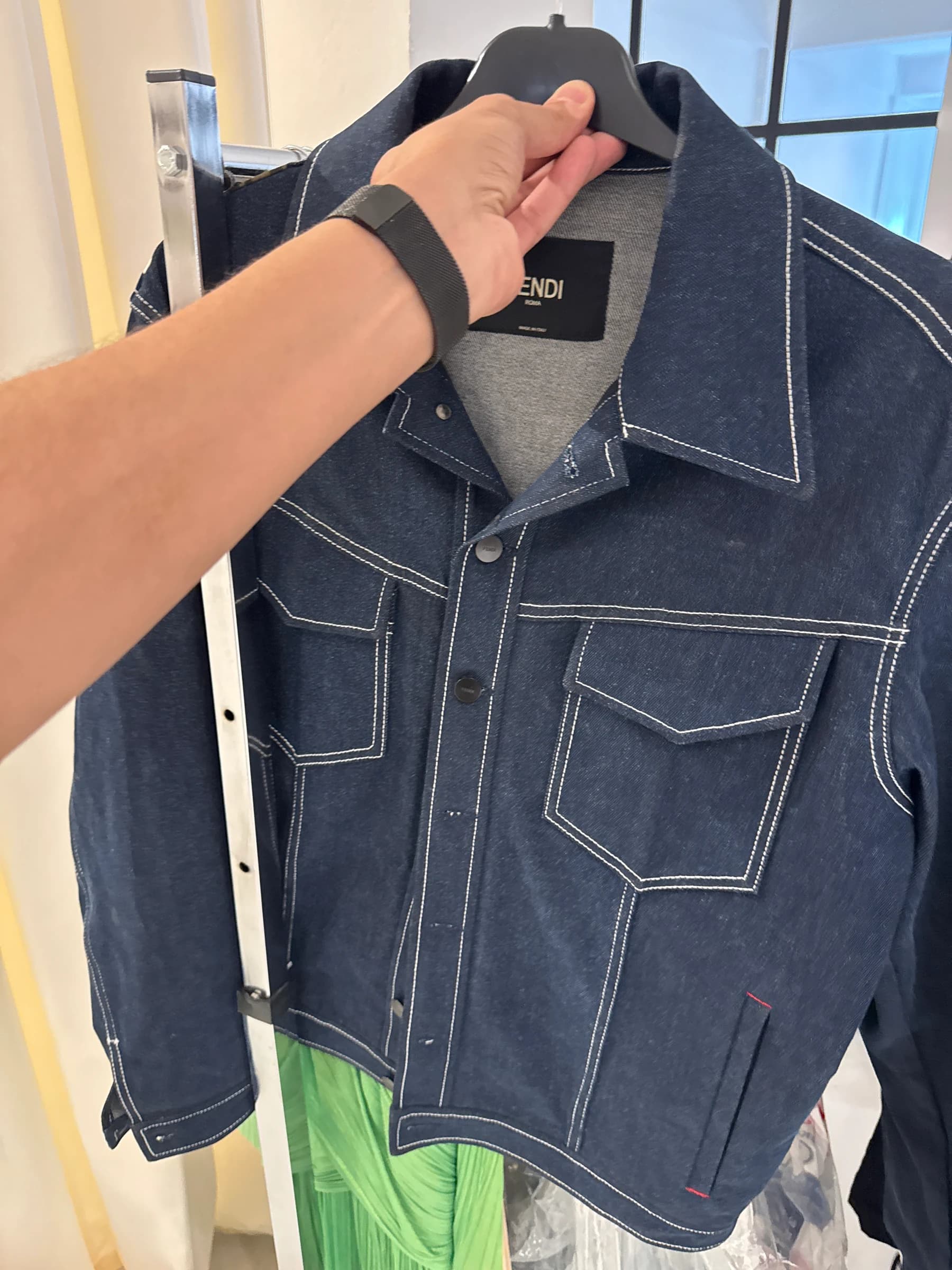 Fendi FF Şeritli Denim Ceket (gpt-seedream) görsel 6