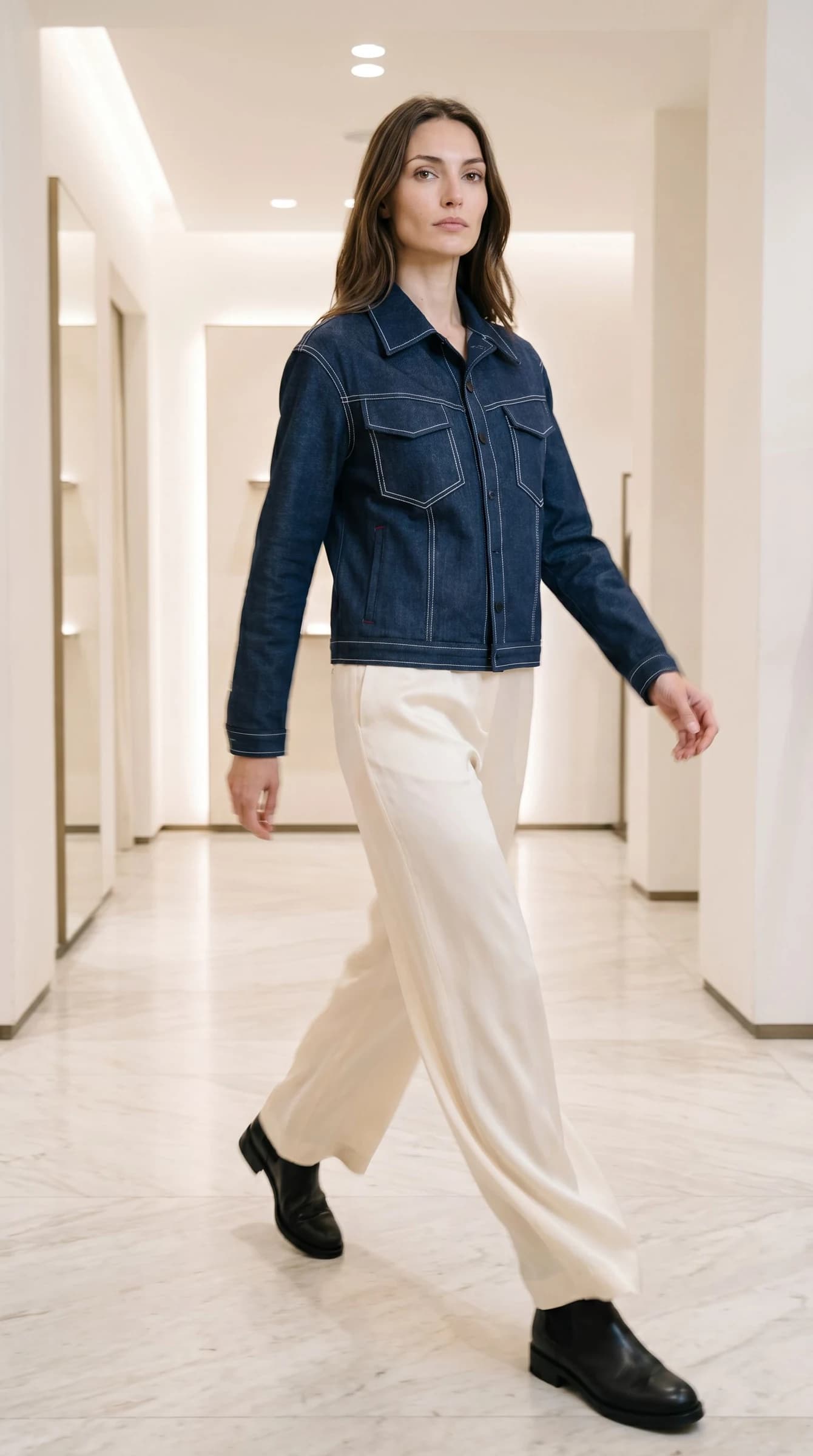 Fendi Mania Logolu Lacivert Denim Ceket (gemini+nanobanana pro) görsel 4