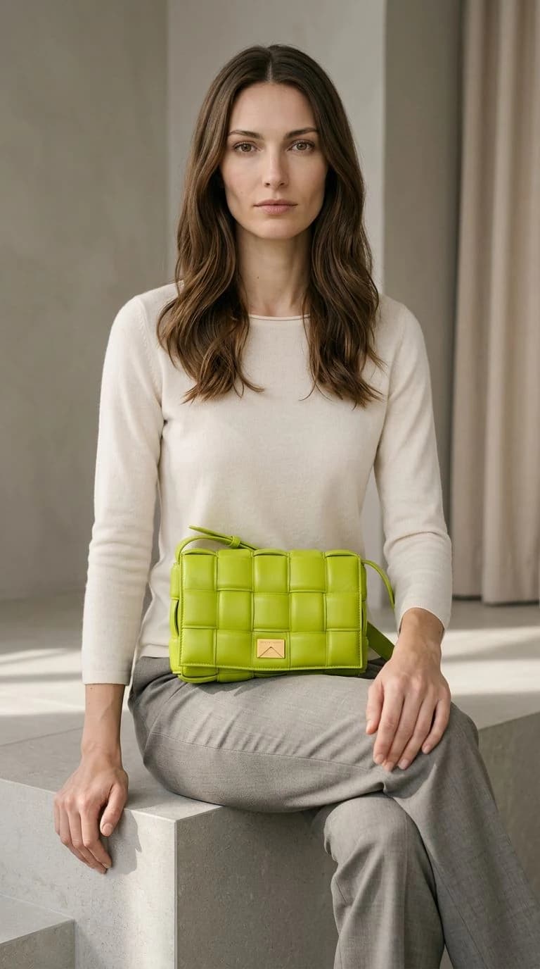 Bottega Veneta Padded Cassette Açık Yeşil Omuz Çantası görsel 3