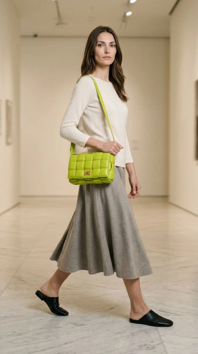 Bottega Veneta Padded Cassette Açık Yeşil Omuz Çantası görsel 5